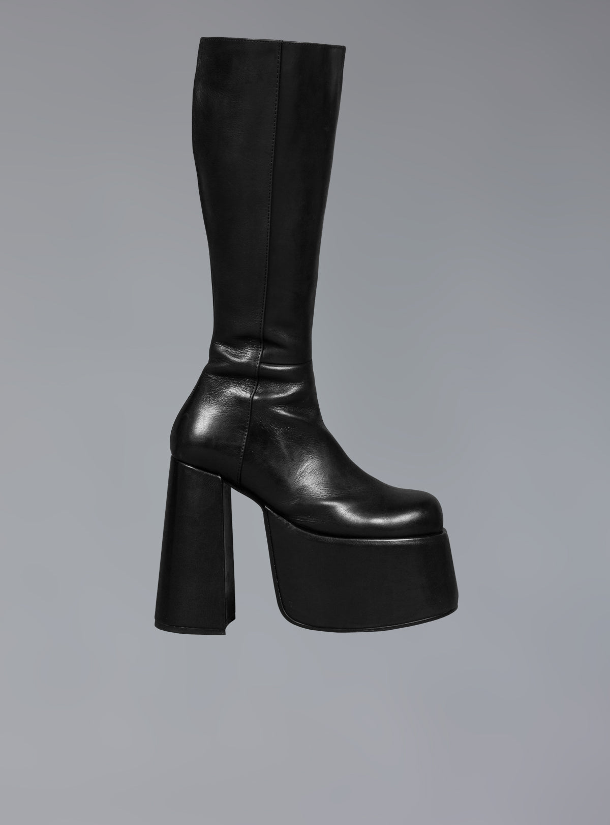 Stacked Leather Platform Boot With High Heel | UNIF