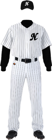 ピンストライプ野球ユニフォームセット