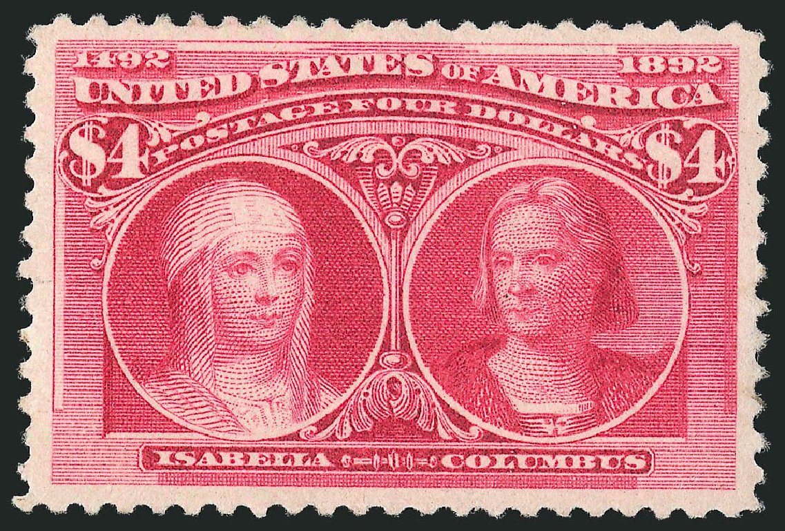 Costs of US Stamps Scott Catalog 244 - US$4.00 1893 Columbian