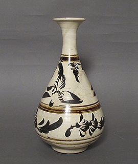 磁州窯花文瓶 - 中国古陶磁 | 浦上蒼穹堂