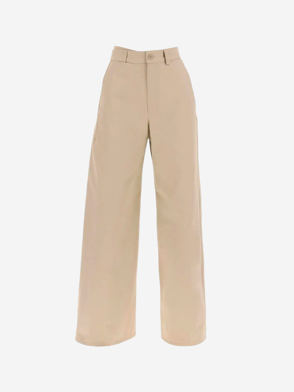 MM6 MAISON MARGIELA Beige gabardine wide pants S62KB0195