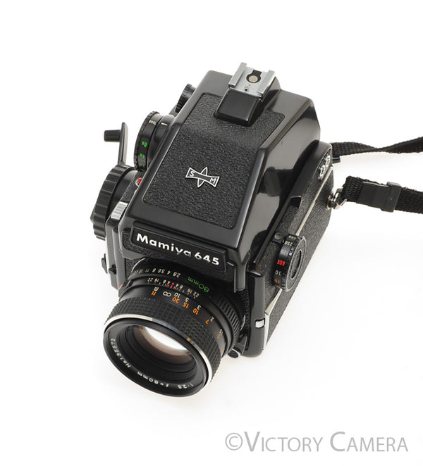 Mamiya m645 1000s 645 Camera w/ w/ Metered Prism & 80mm f2.8 Lens -New