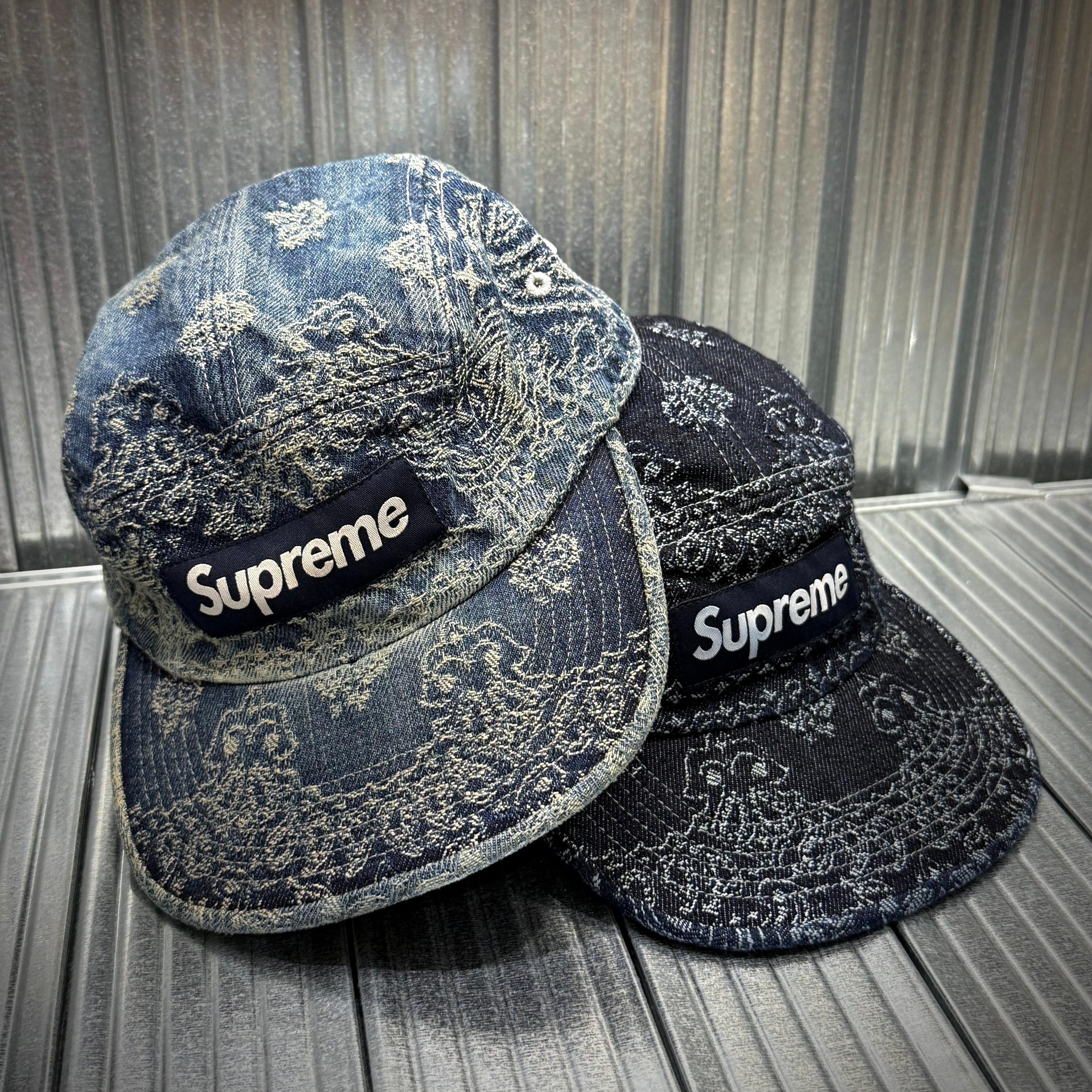 Supreme Bandana Jacquard Denim Camp Cap - Blue / Indigo | In stock