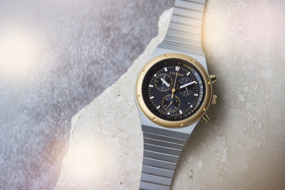 シチズンの「レコードレーベル 1984 クロノグラフ」より、“昭和