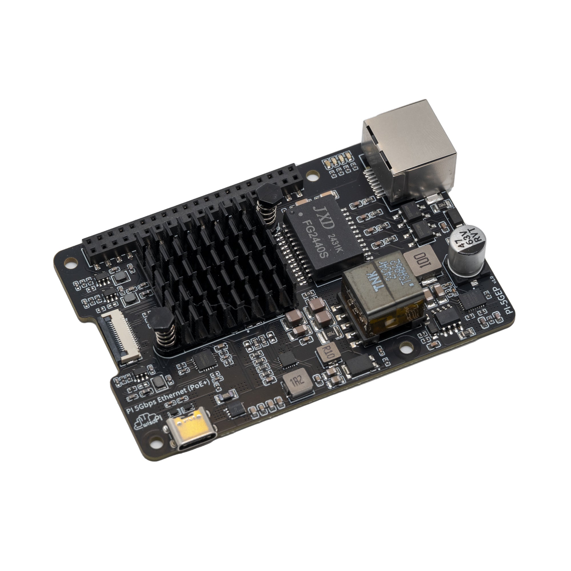 Raspberry Pi 5 5GbE PoE+ expansion board WP-NH5000P – WisdPi