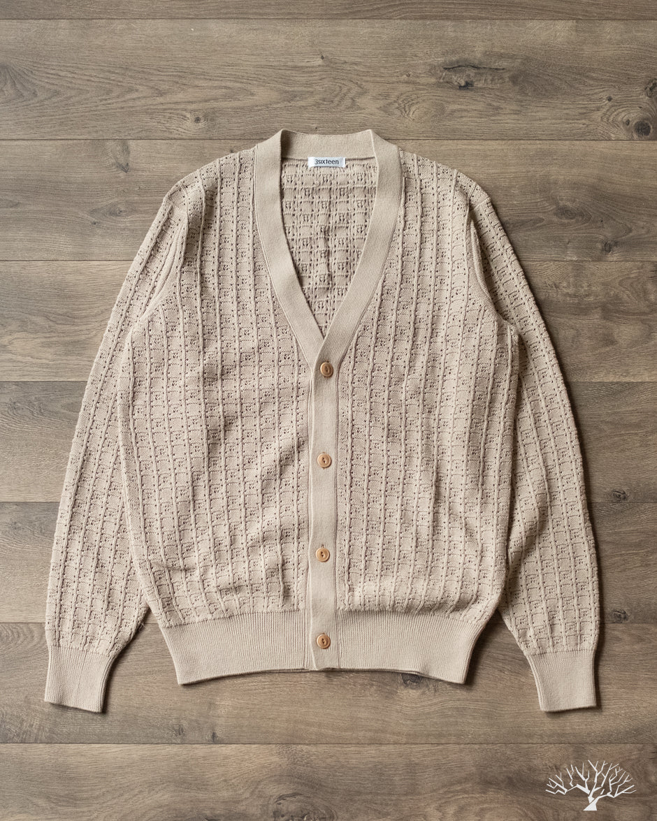 3sixteen - Classic Cardigan - Stone Domino – Withered Fig