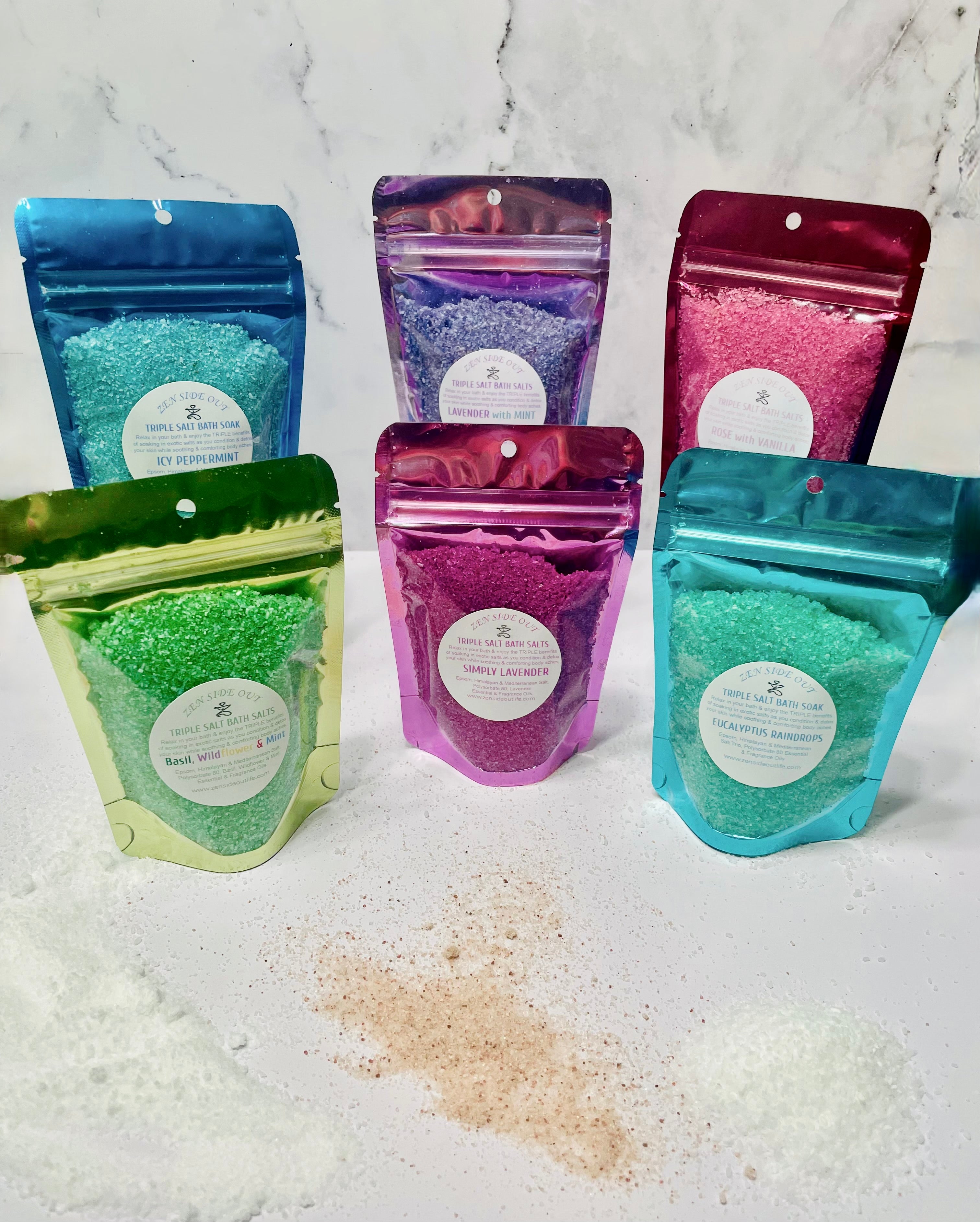 TRIPLE SALT BATH SOAK 8oz NOW in more Environmentally Friendly 8