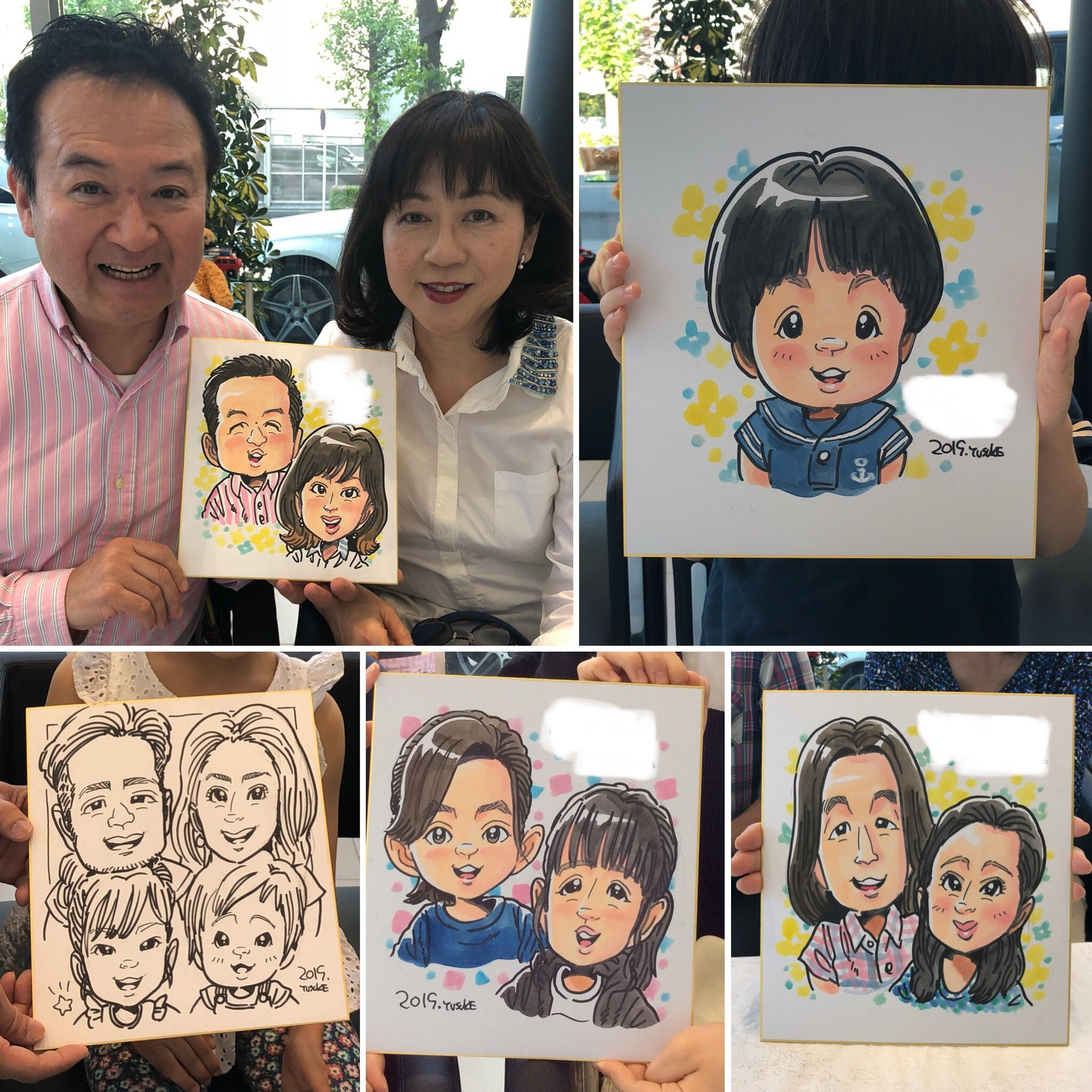 似顔絵イベントin神奈川県南町田、世田谷、あざみ野、新百合ヶ丘