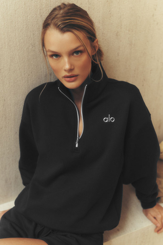 Accolade 1/4 Zip Pullover - Black | ALO