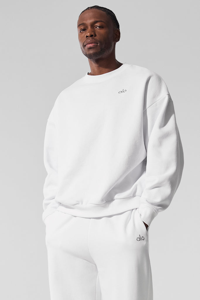 Accolade Crew Neck Pullover - White | ALO