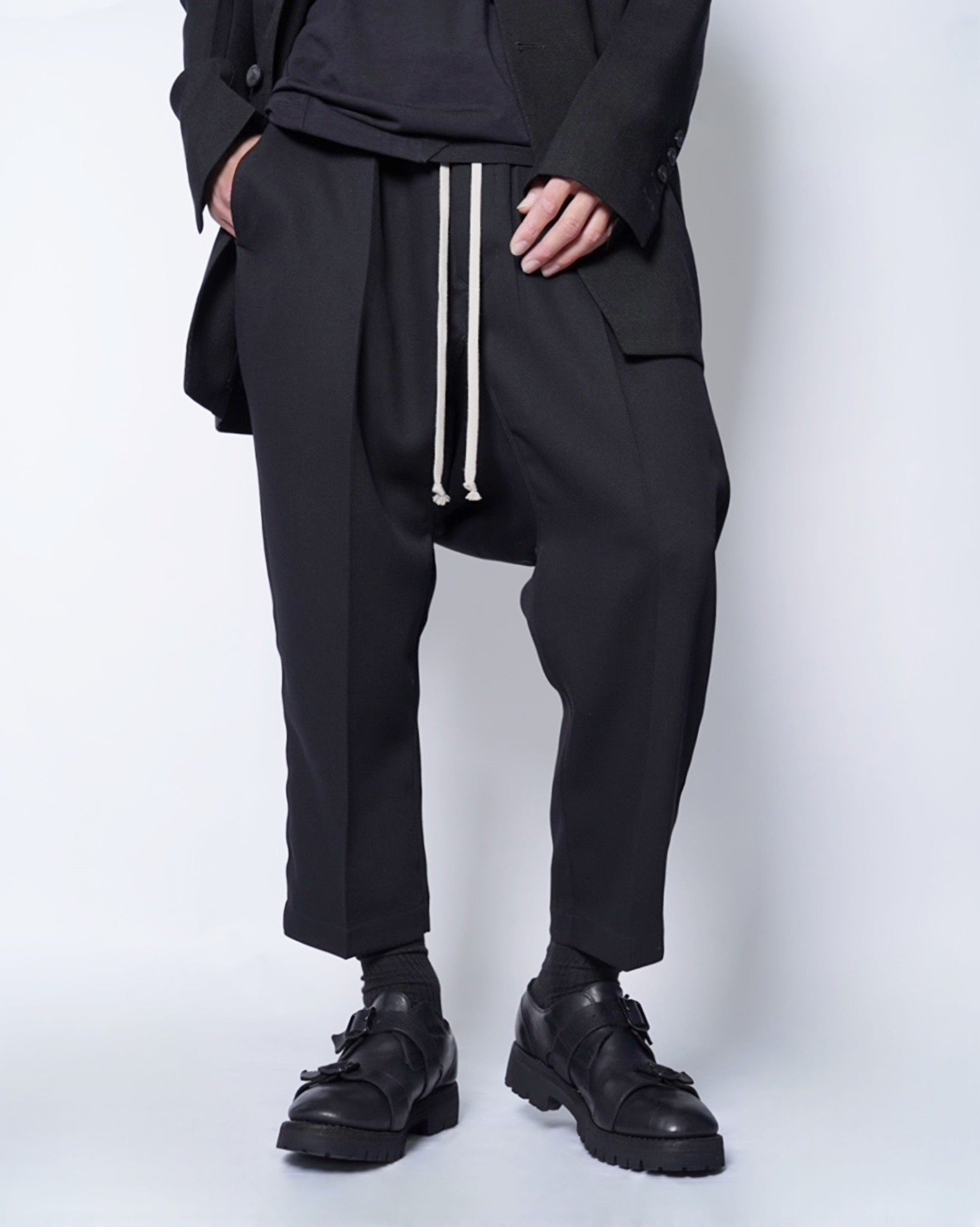 RICK OWENS(リックオウエンス)-DRAWSTRING CROPPED -WT- -Amanojak.