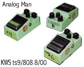 Ibanez TS9 and TS808 Tube Screamers, Maxon OD9 and similar effects