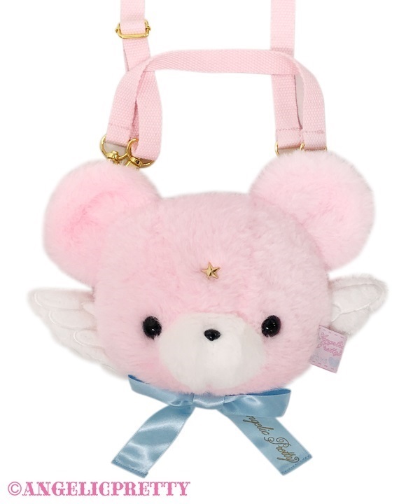Milky Bear Face Pouch - Pink [252BG09-180295-pk] - $126.00