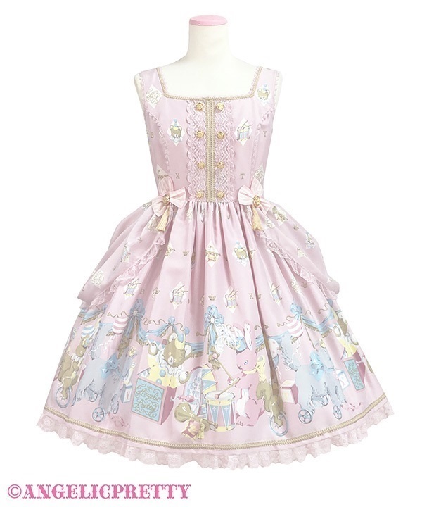 Carnival in the Toy Box Jumperskirt - Pink [242PJ12-020662-pk