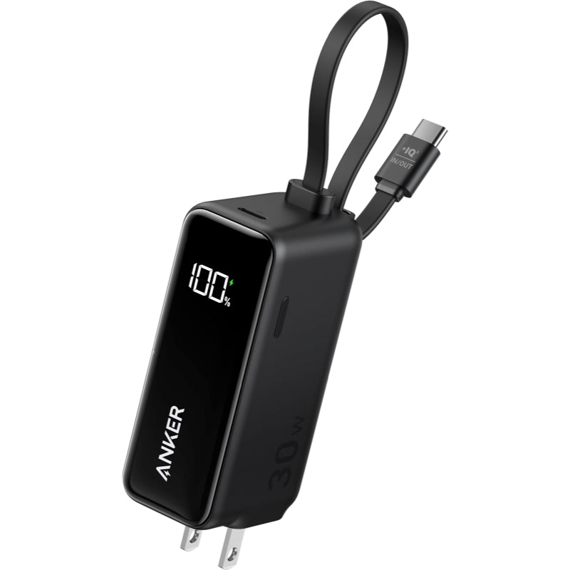 Anker Power Bank (30W, Fusion, Built-In USB-C ケーブル