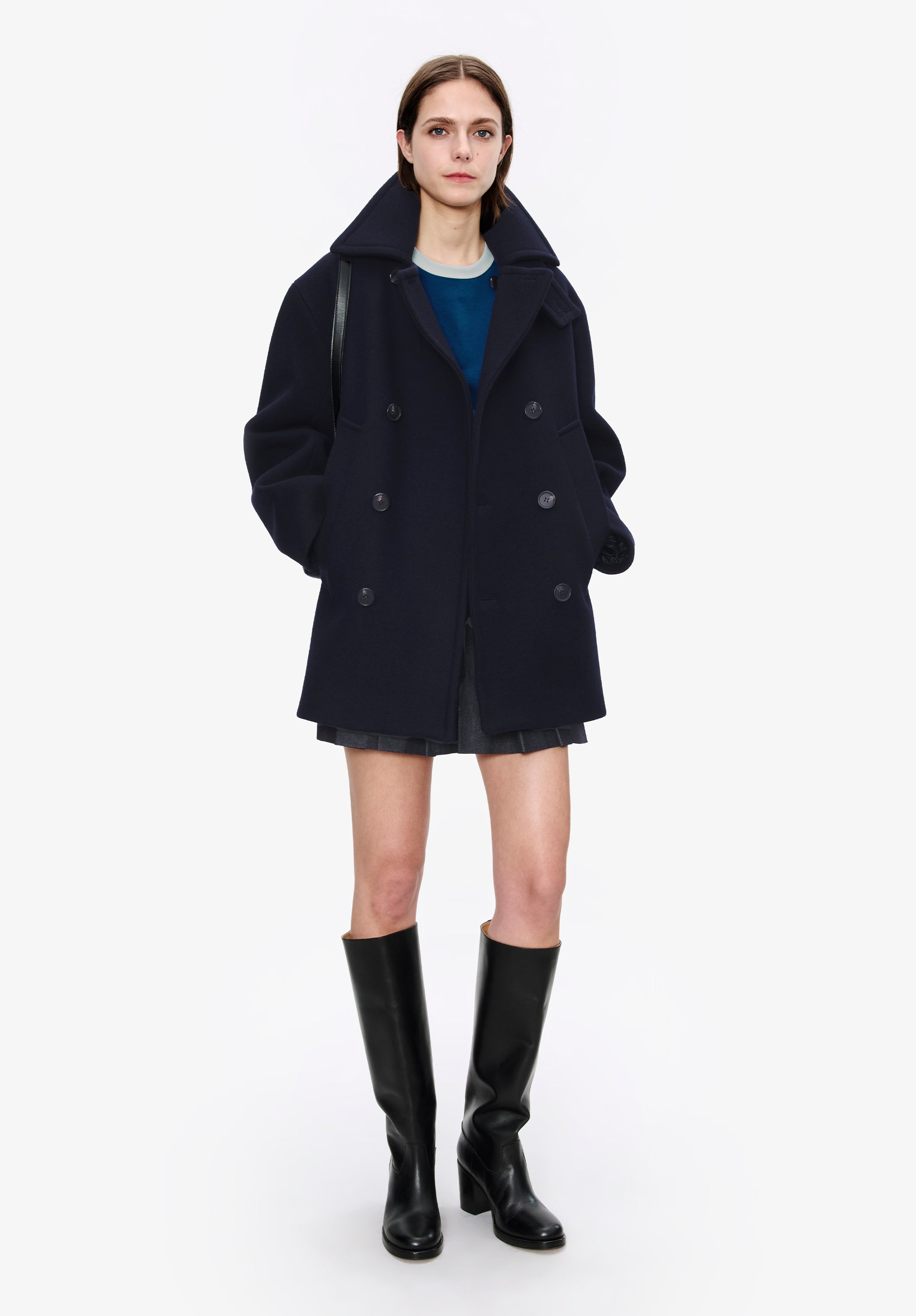 Recycled wool pea coat | Outerwear | A.P.C. Ready-to-Wear