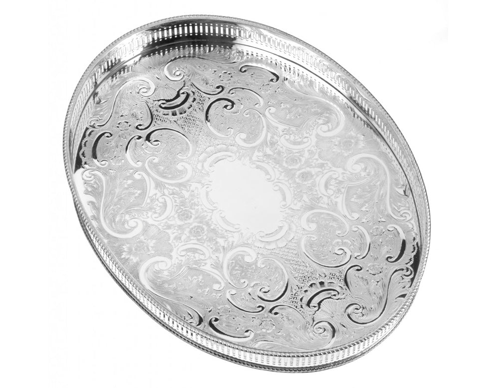 Arthur Price For The Table 15.25″ Oval Mounted Gallery Tray