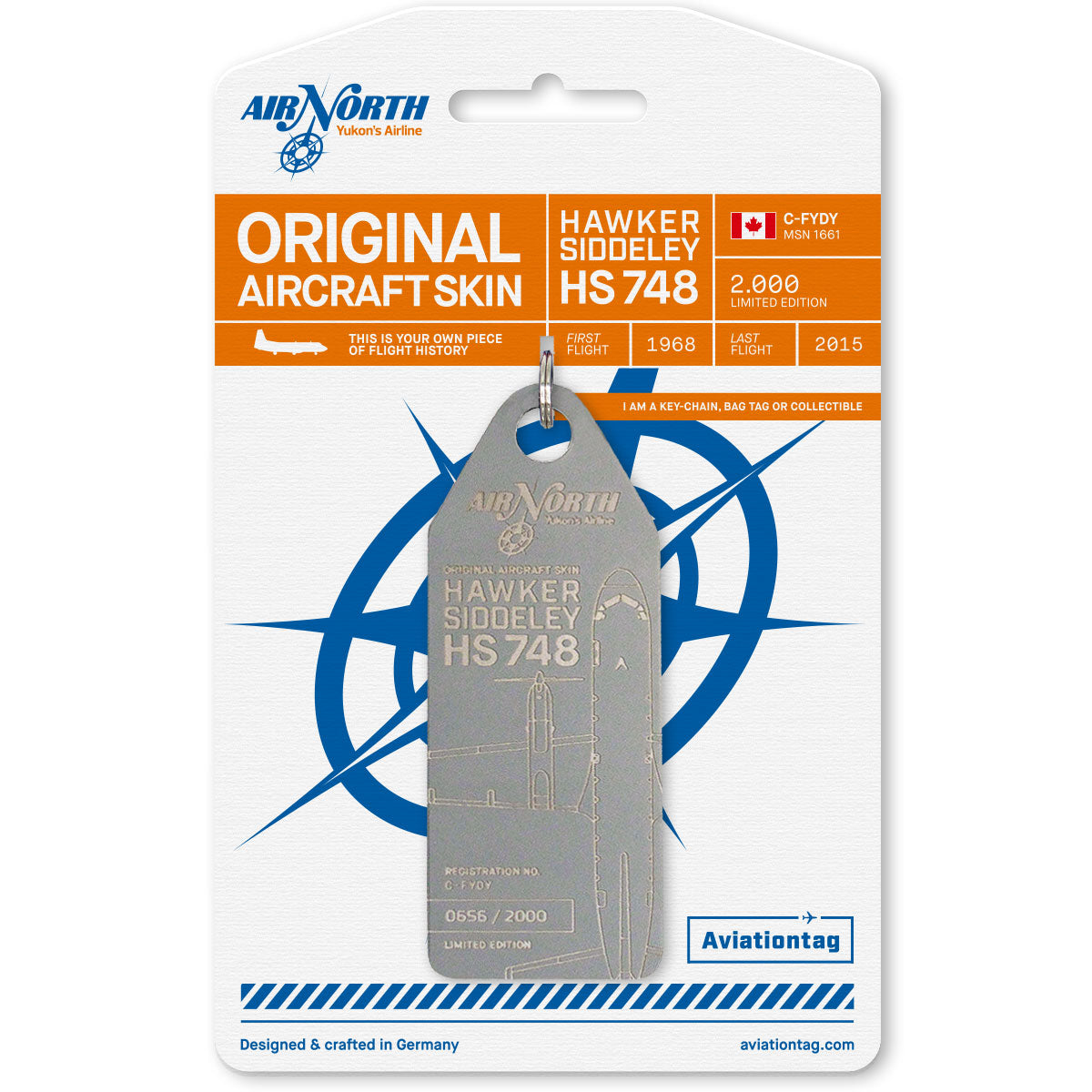 Airplane Skin Tags | Aviationtag Air North HS748 C-FYDY | Aviationtag