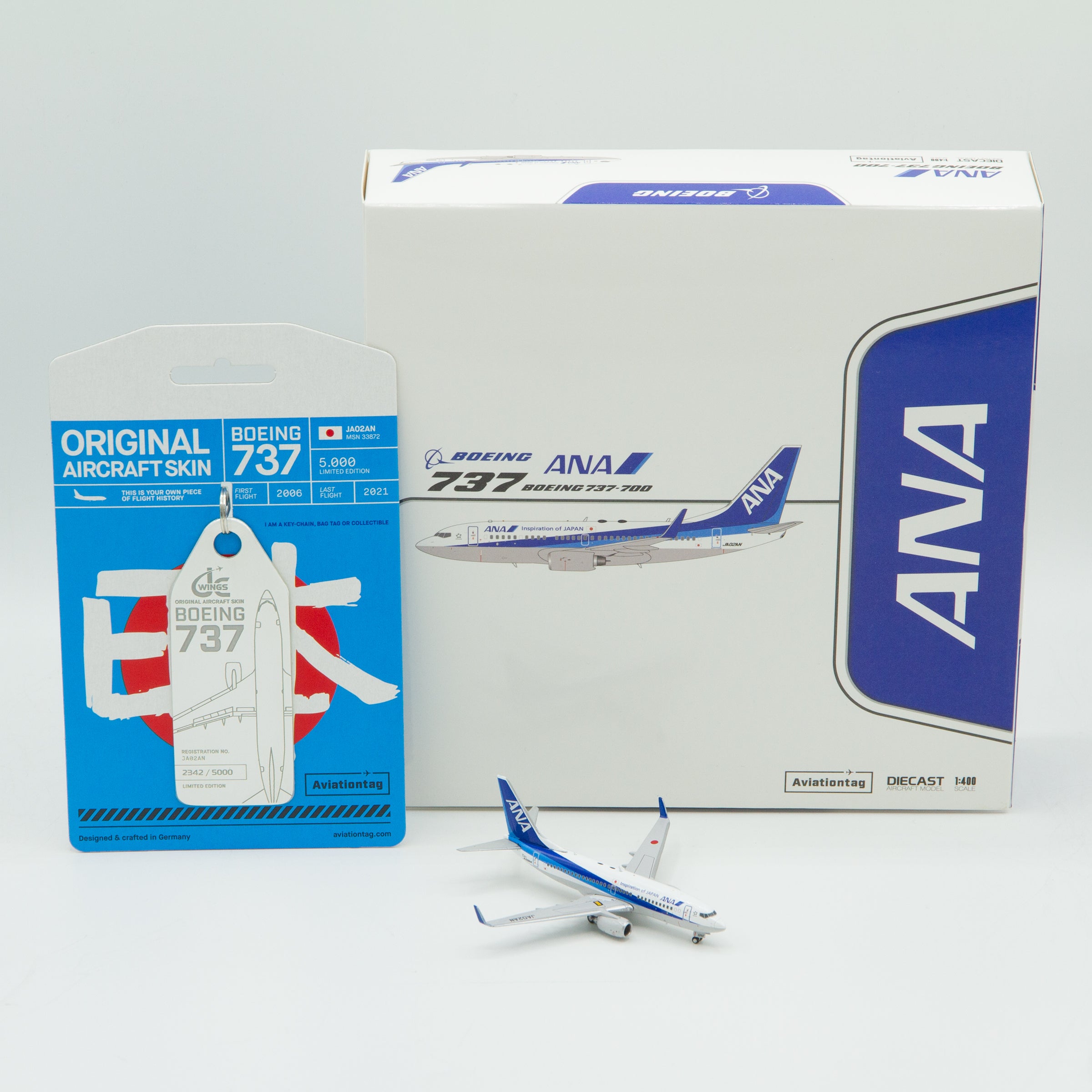 Airplane Skin Tags | ANA Boeing 737 JA02AN Edition 1:400 Set