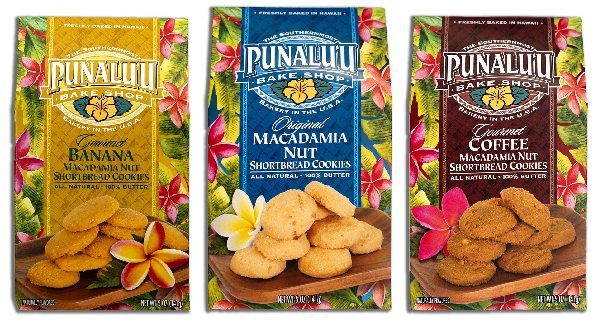 Punaluʻu Macadamia Nut Shortbread Cookies - Box 4 – Punalu'u Bake Shop