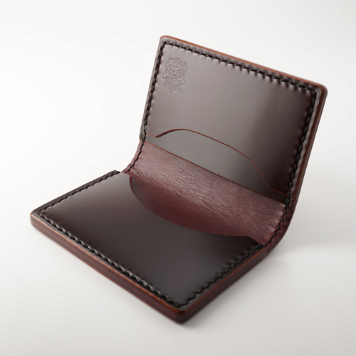 革財布・革製品のビーズ屋｜コードバン 名刺入れ バーガンディ