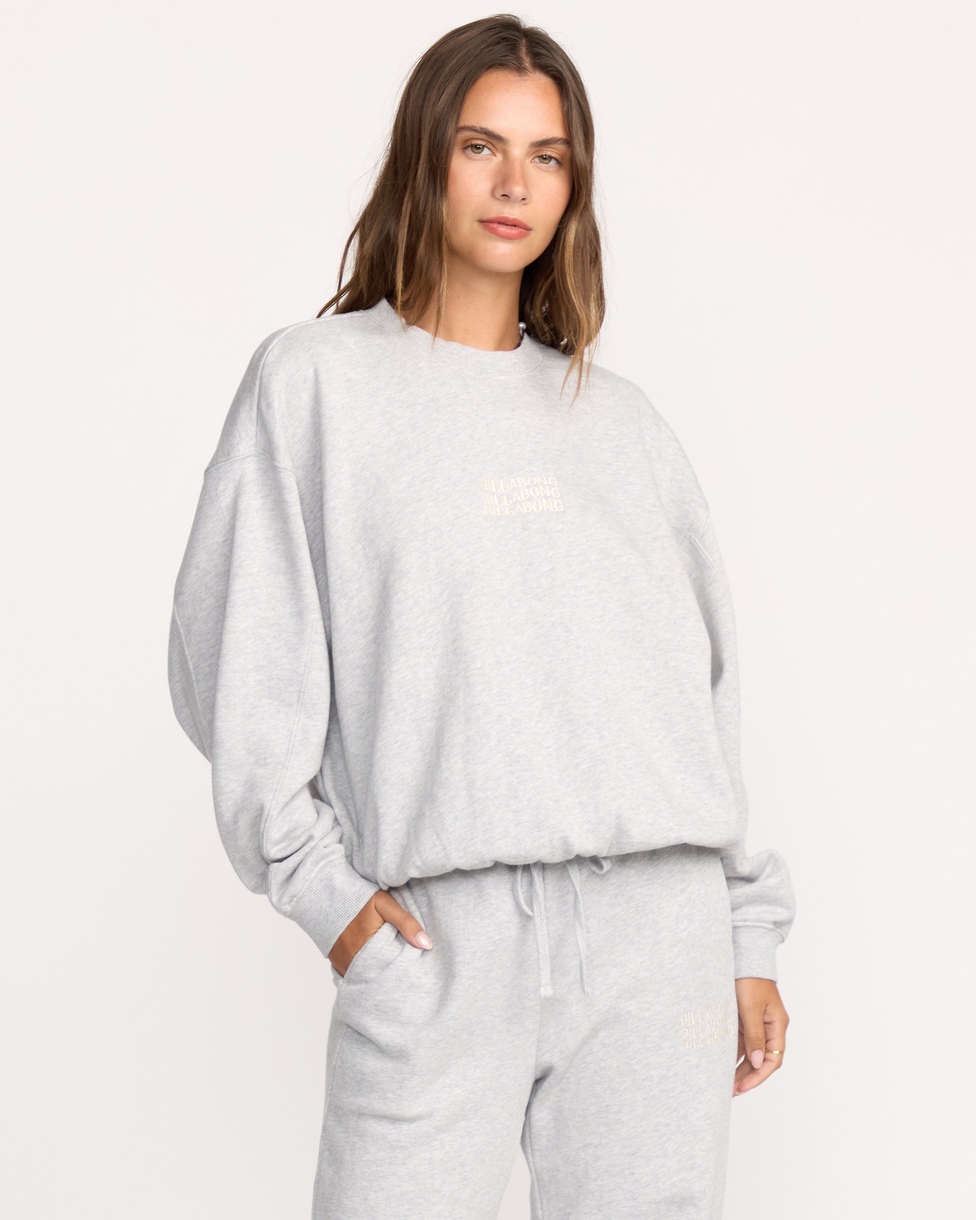 So Sunny Kendal Crewneck Sweatshirt - Heather Grey | Billabong