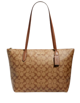 Coach Zip Top Tote In Signature Canvas | Brixton Baker