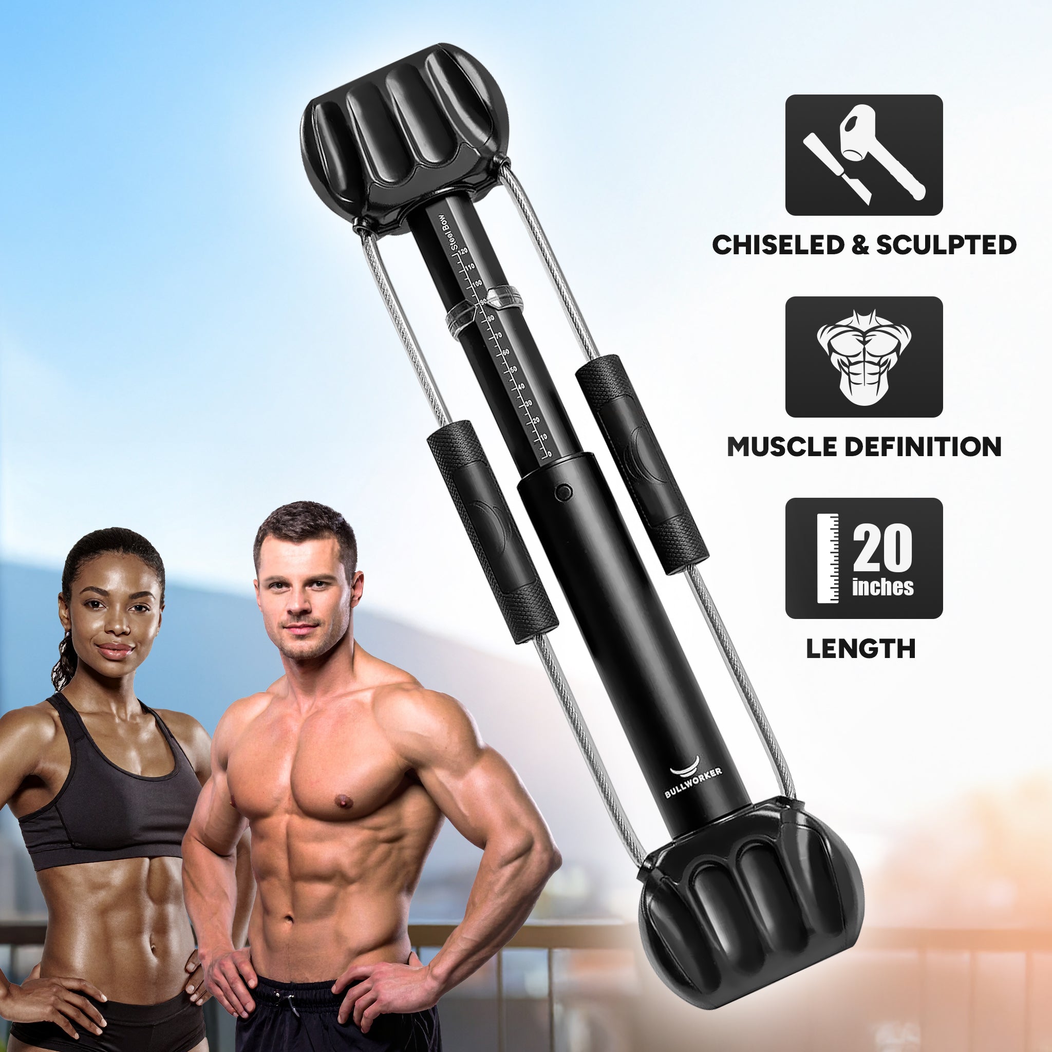 Bullworker Steel Bow™ | Chest, Arm & Ab Workout Tool