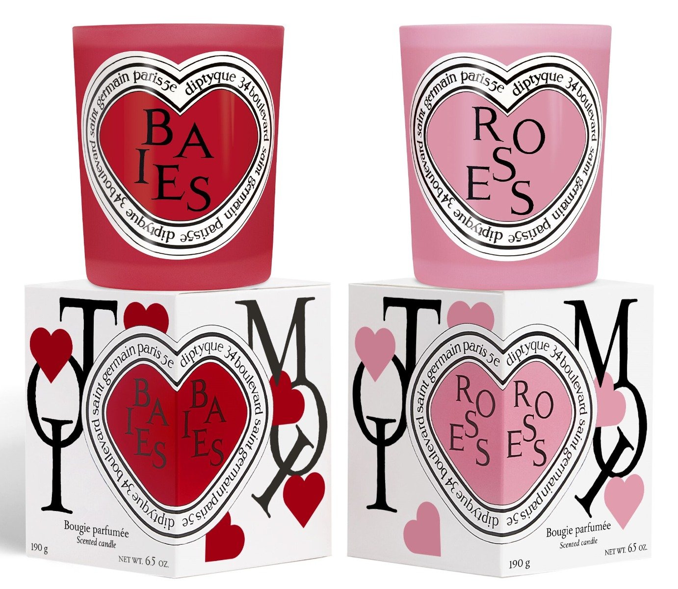 Diptyque - Baies & Roses Valentine's Day Candle Duo | Candle Delirium