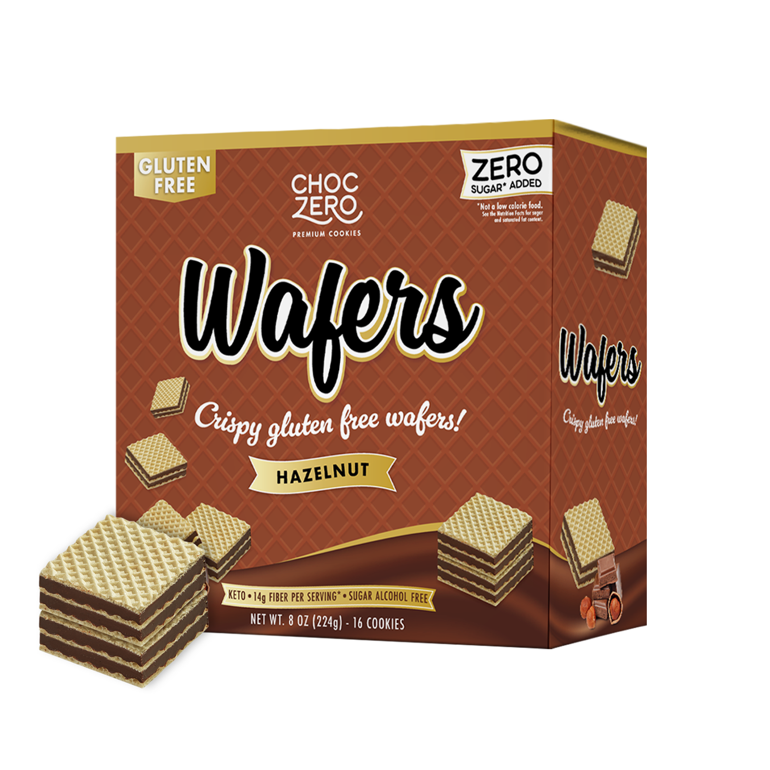 No Sugar Added Hazelnut Wafer Cookies – Gluten Free & Keto