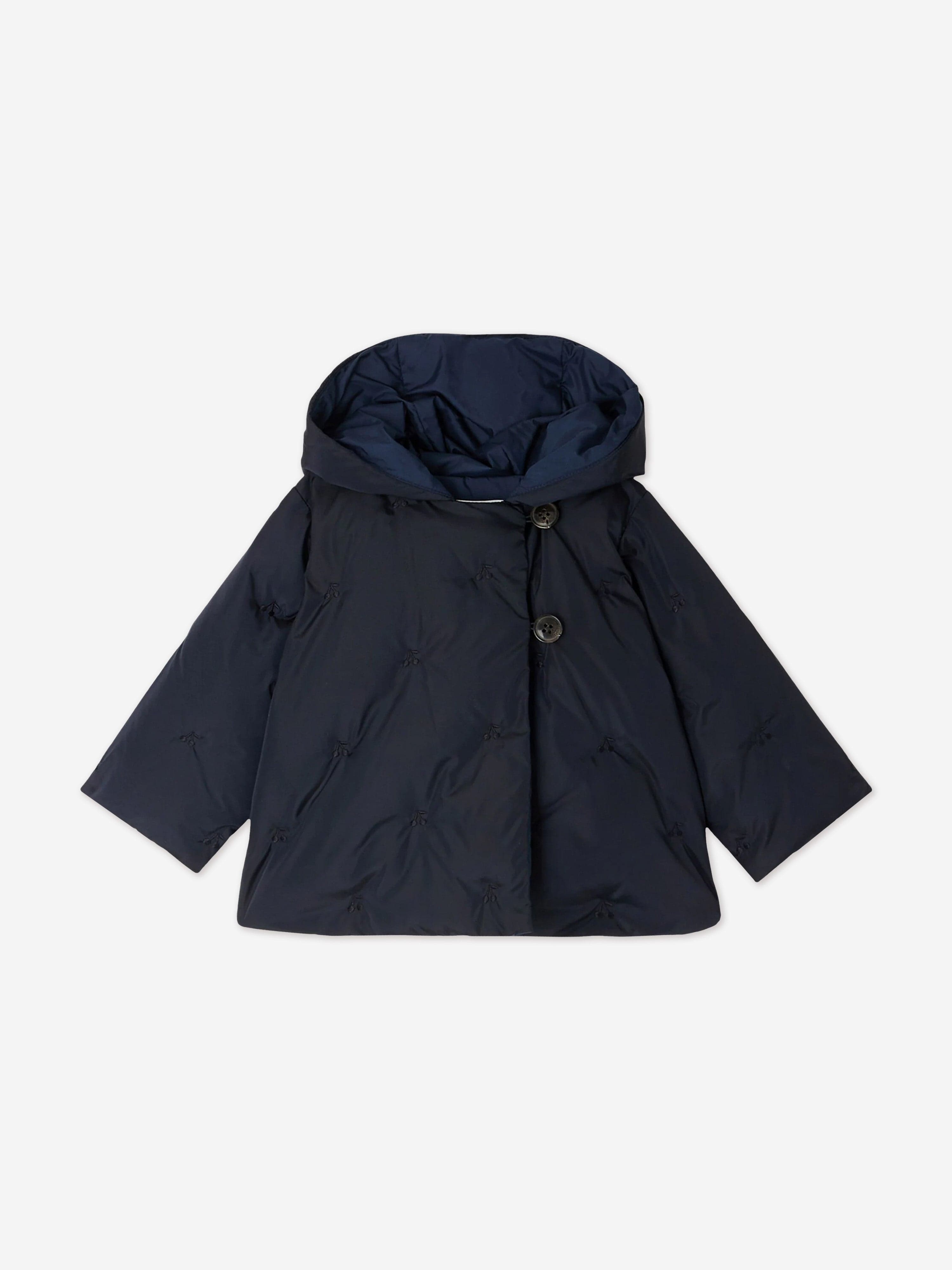 Bonpoint Baby Girls Bonno Quilted Jacket in Navy | Childsplay Clothing