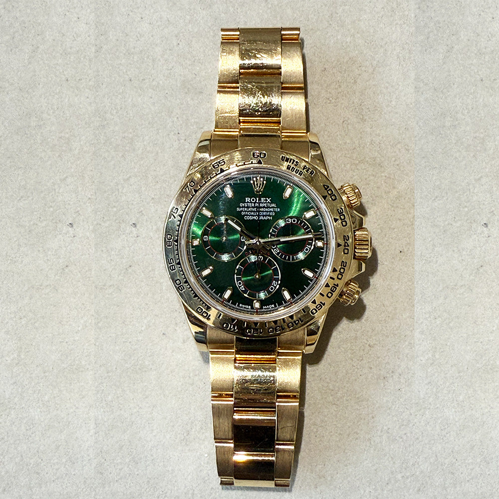 Rolex Cosmograph Daytona 116508 Green Dial Dec 2018 – CHRONONATION