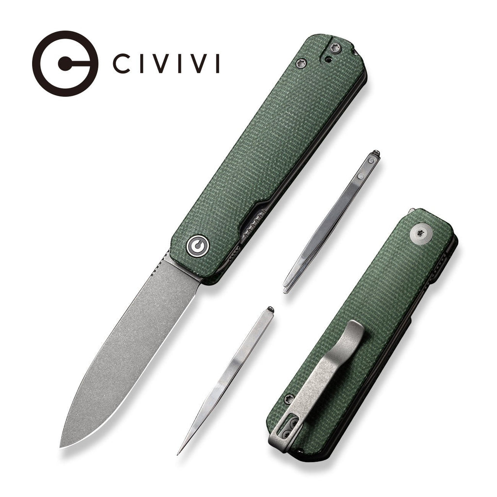 CIVIVI Sendy Flipper Knife Micarta Handle Nitro-V Blade