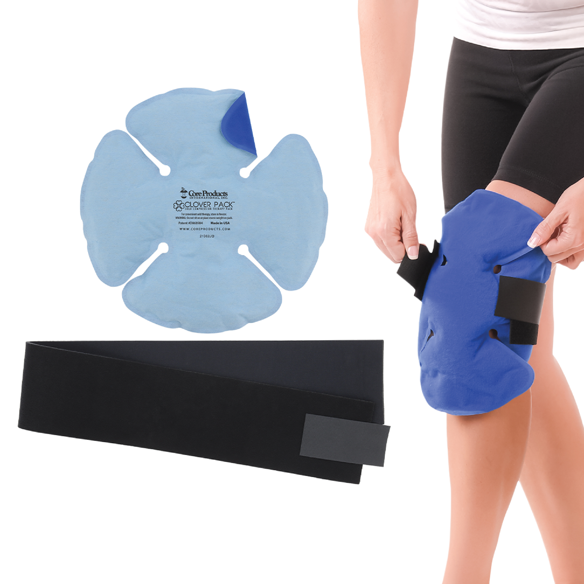 Clover Pack Ice Cold Compression Therapy Pack for Joint Pain