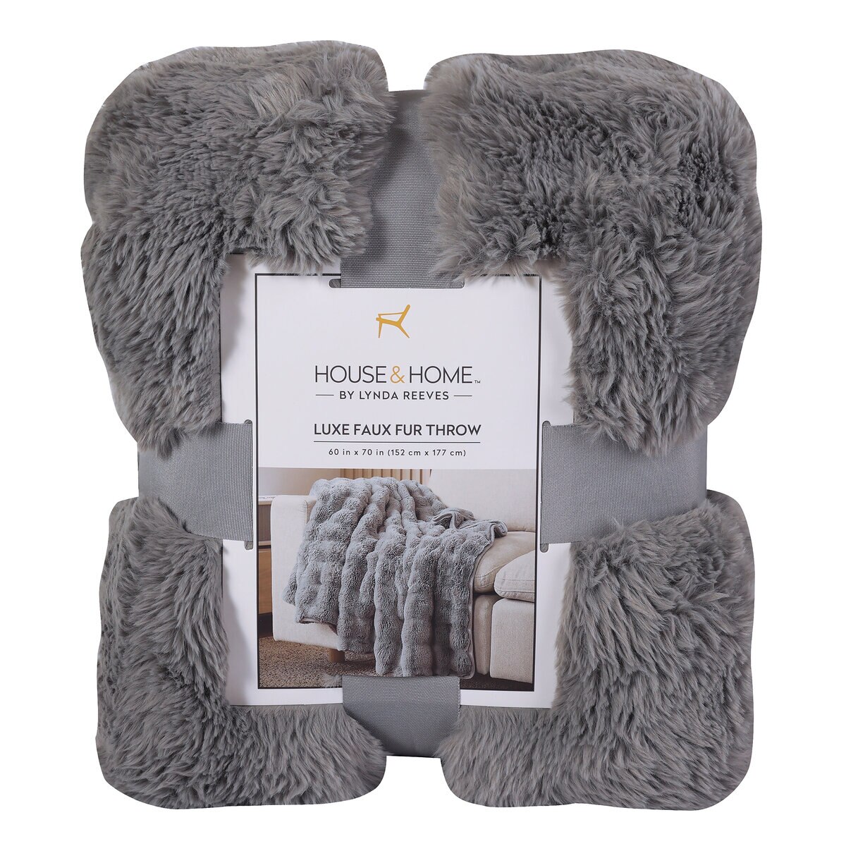 HOUSE & HOME 大判ひざ掛け 152cm x 177cm ライトグレー | Costco Japan