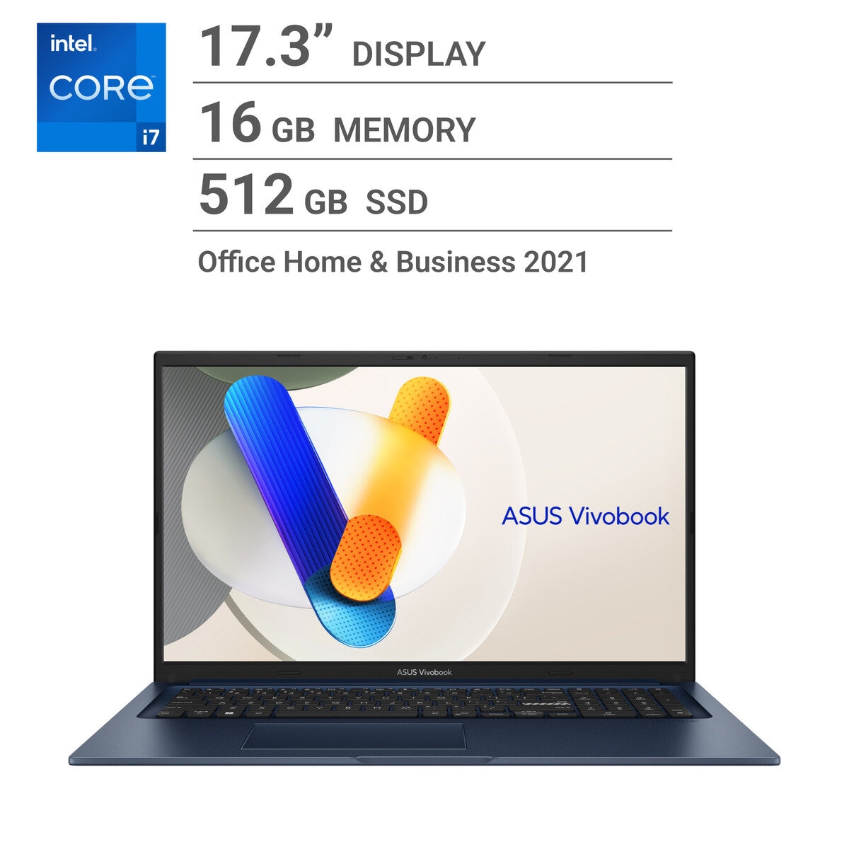 ASUS ノートPC/Vivobook/17.3インチ/Core i5-1235U/メモリ16GB/SSD 512