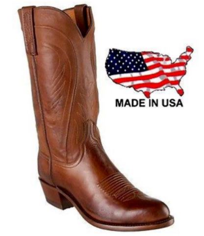 Lucchese Women's 1883 Bart Tan Burnished Ranch Hand Calf Boots N4604.R