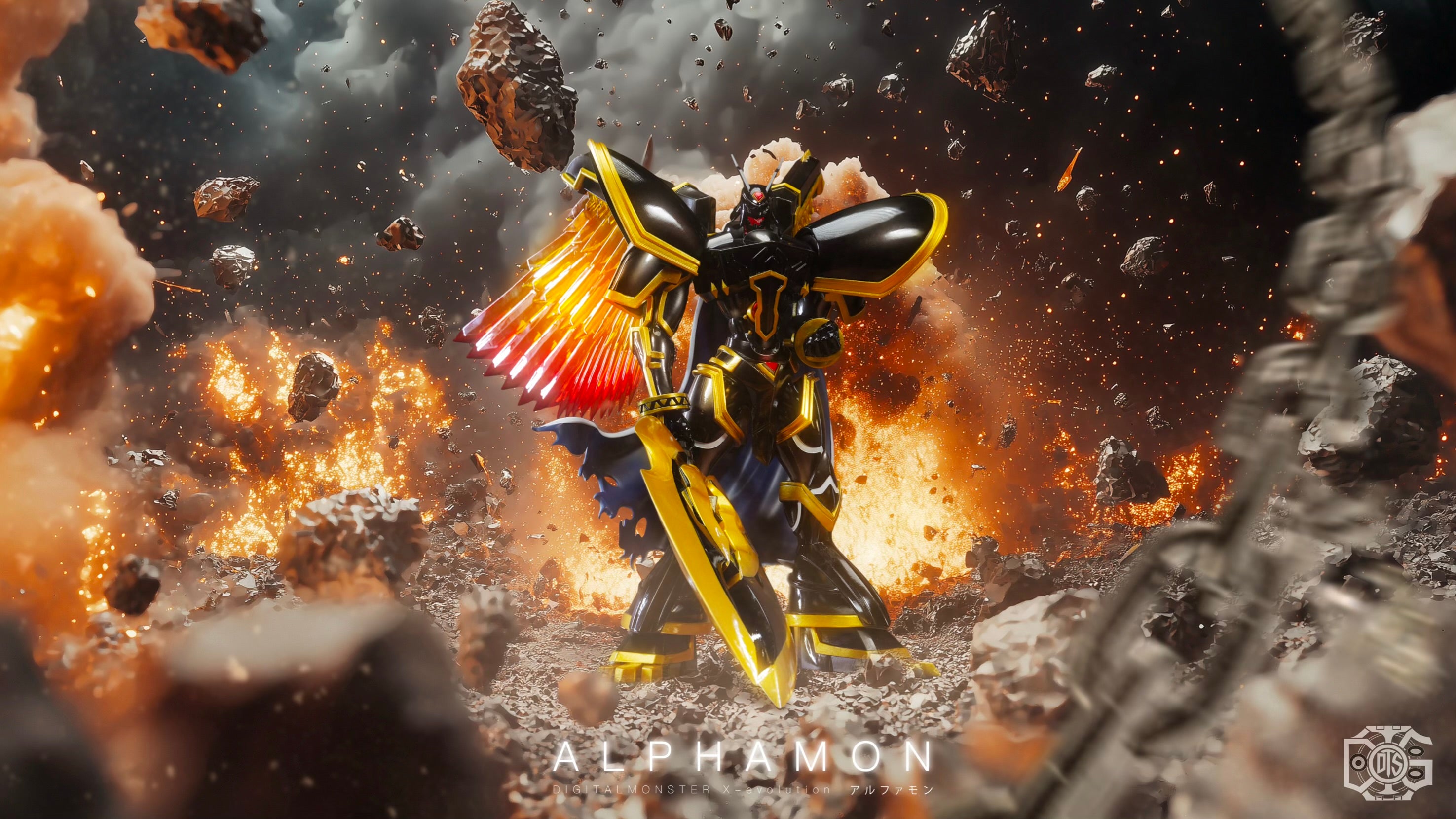 Digimon DIGITAL TOY Studio Royal Knights Alphamon Resin Statue