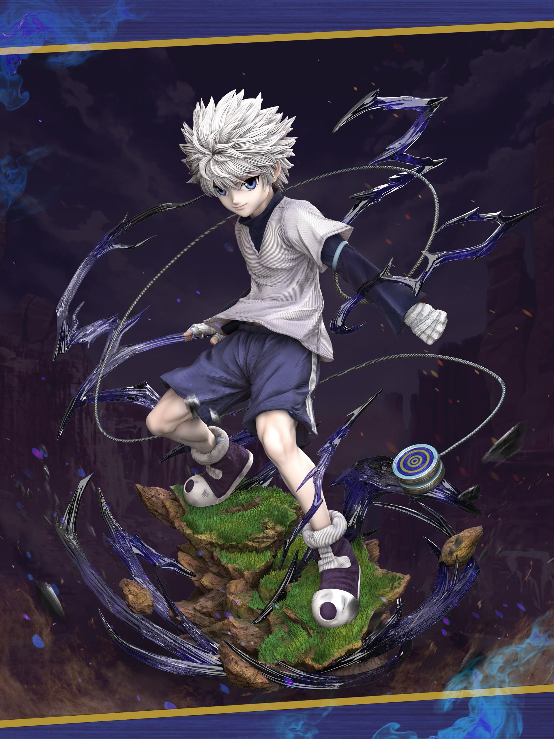 Hunter X Hunter Hunter Fan Studio Killua Zoldyck Yoyo Attack Resin