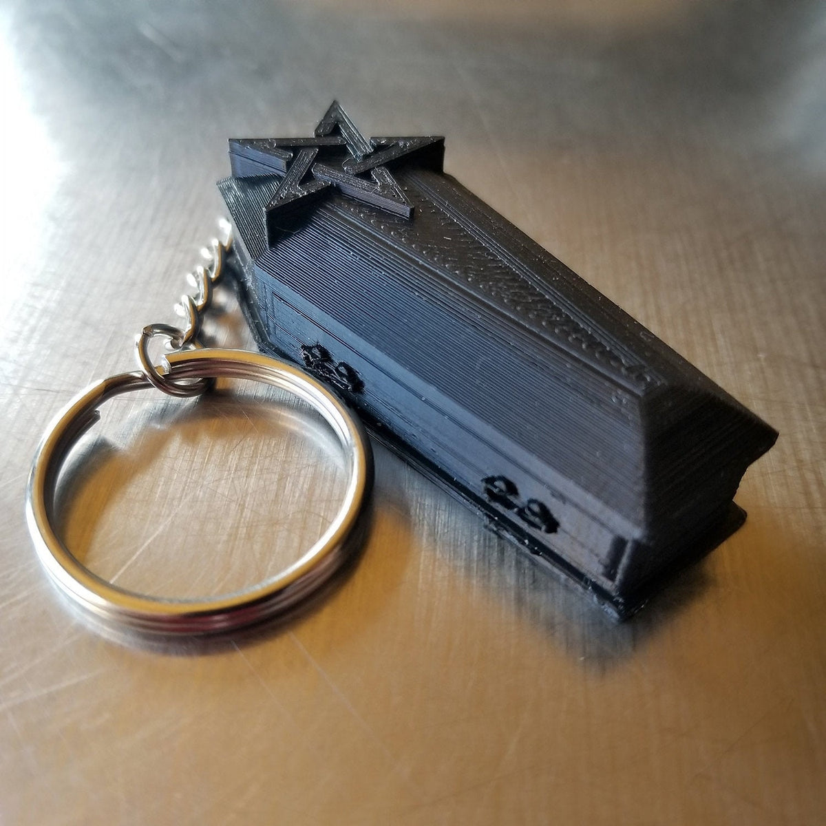 Coffin Keychain • Gothic Accessory • 3D Printed – Cursed By Design