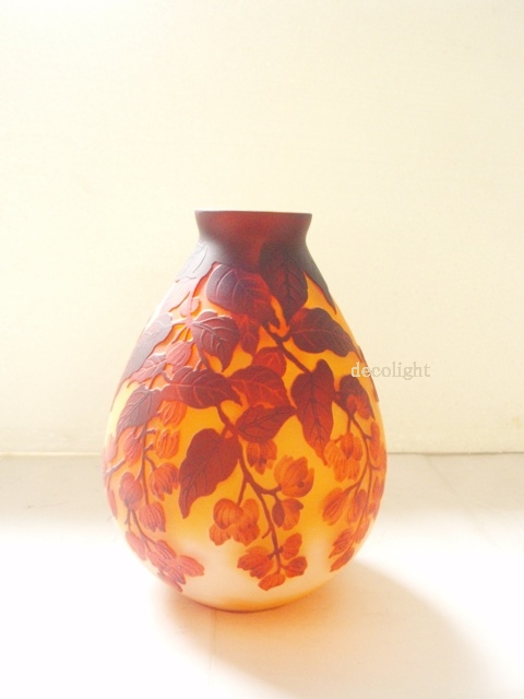 ガレ風 花瓶 アンティーク調 ガレ風 花瓶 アンティーク調 エミール