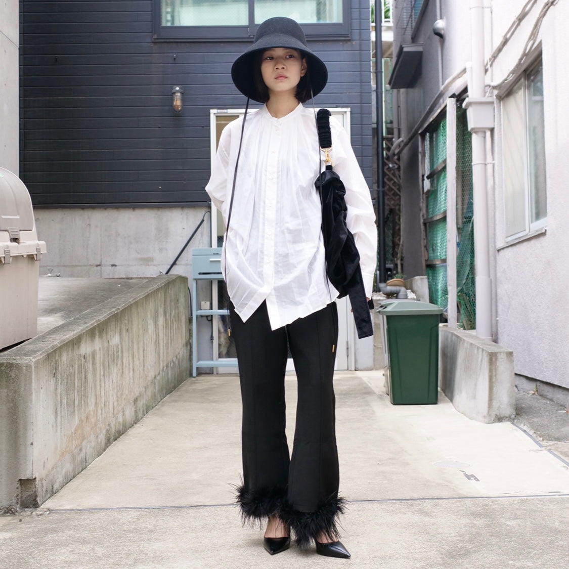 OLD&VINTAGE] CELINE プリーツノーカラーブラウス PHOEBE PHILO – dim