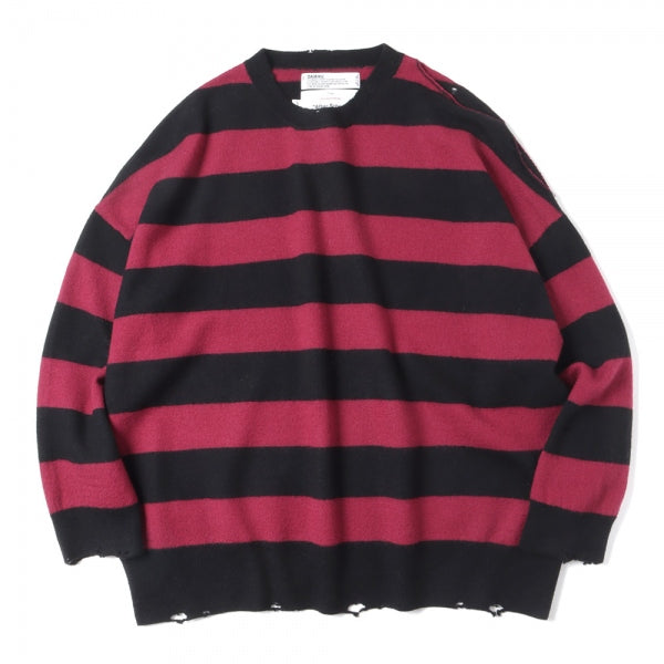 Fulling Damage Border Knit (22AW K-4) | DAIRIKU / トップス (MEN