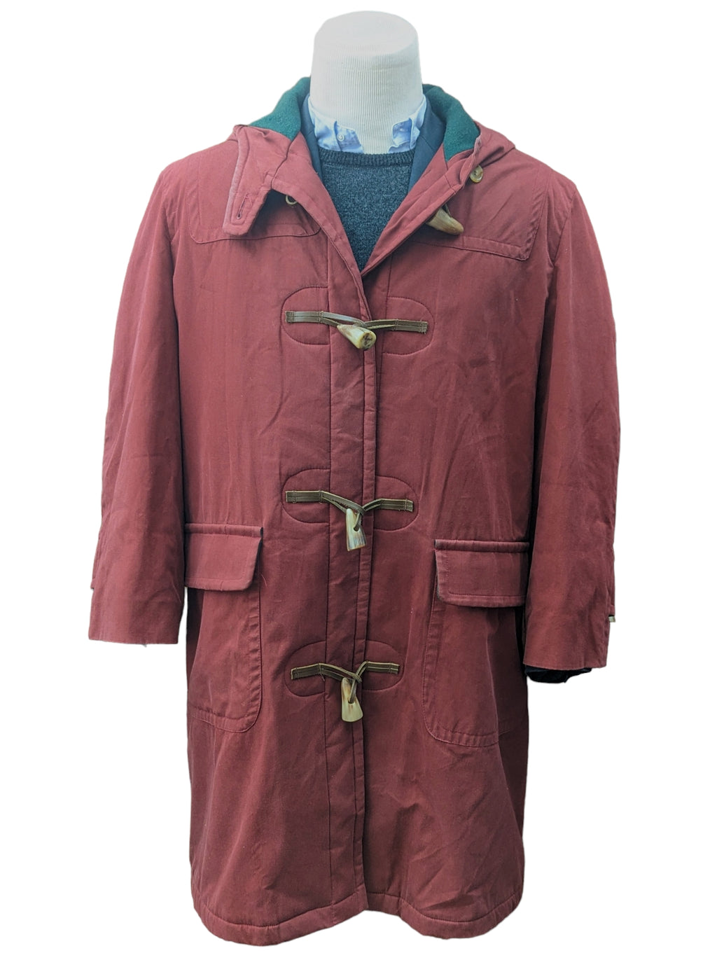 Grenfell Duffel Coat M/L Red Cotton Wool Lined – eHABERDASHER