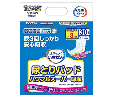 エルモアいちばん 尿とりパッドパワフルスーパー吸収 ｜ 商品情報