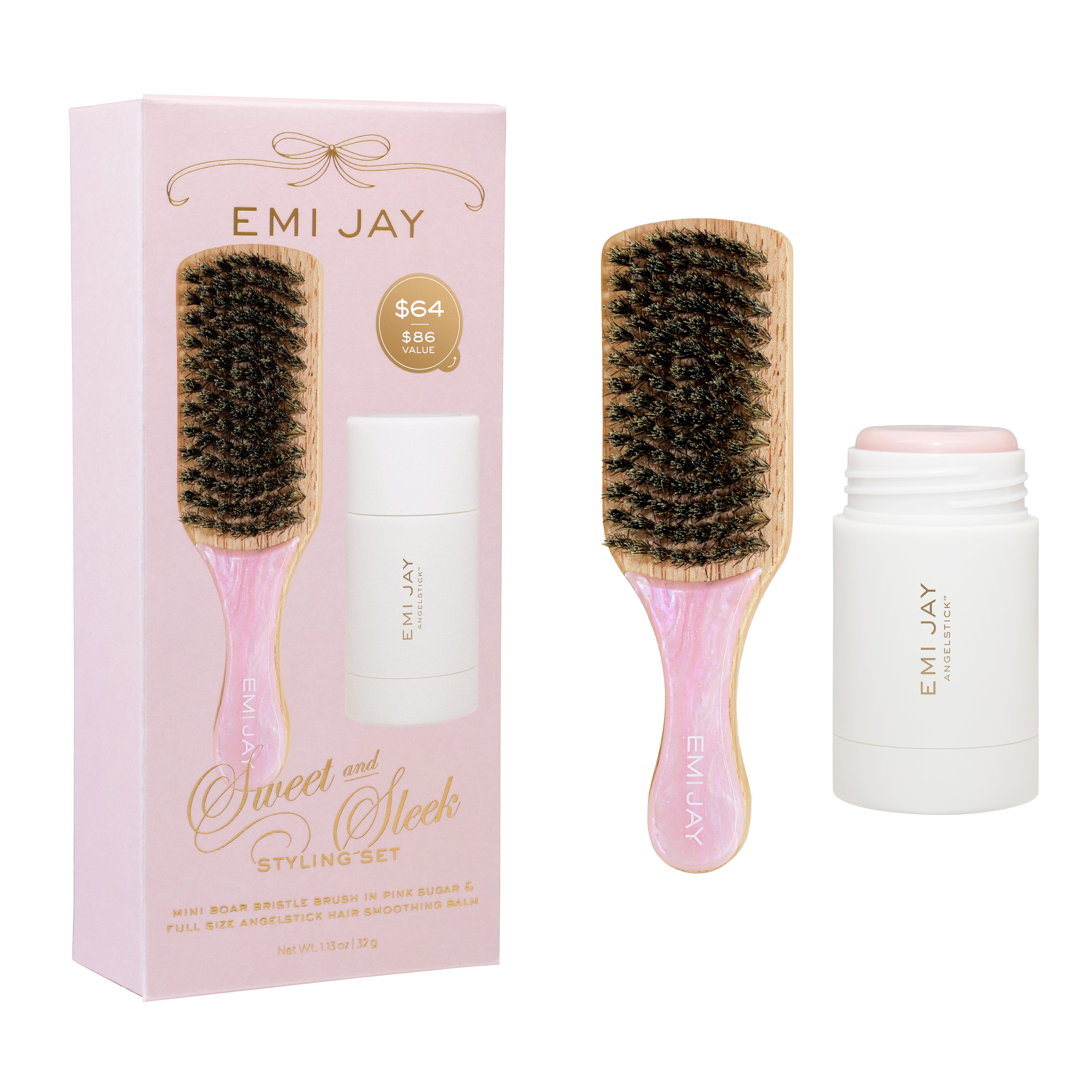 Angelstick® and Mini Boar Bristle Brush Sweet and Sleek Styling