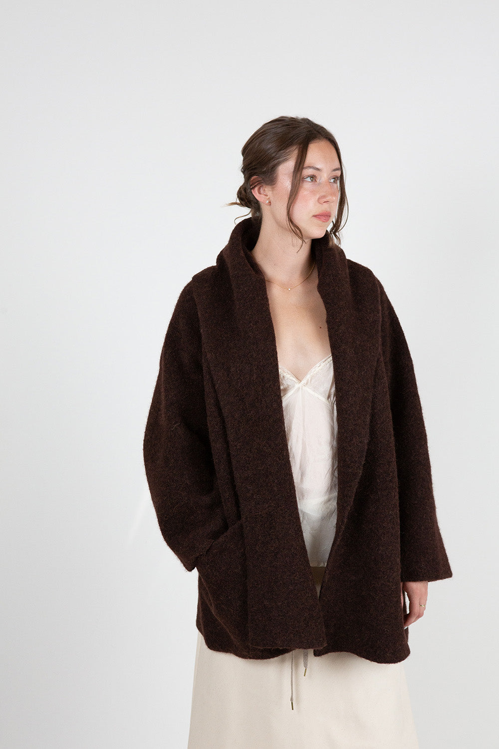 Lauren Manoogian Double Face Coat In Merlot