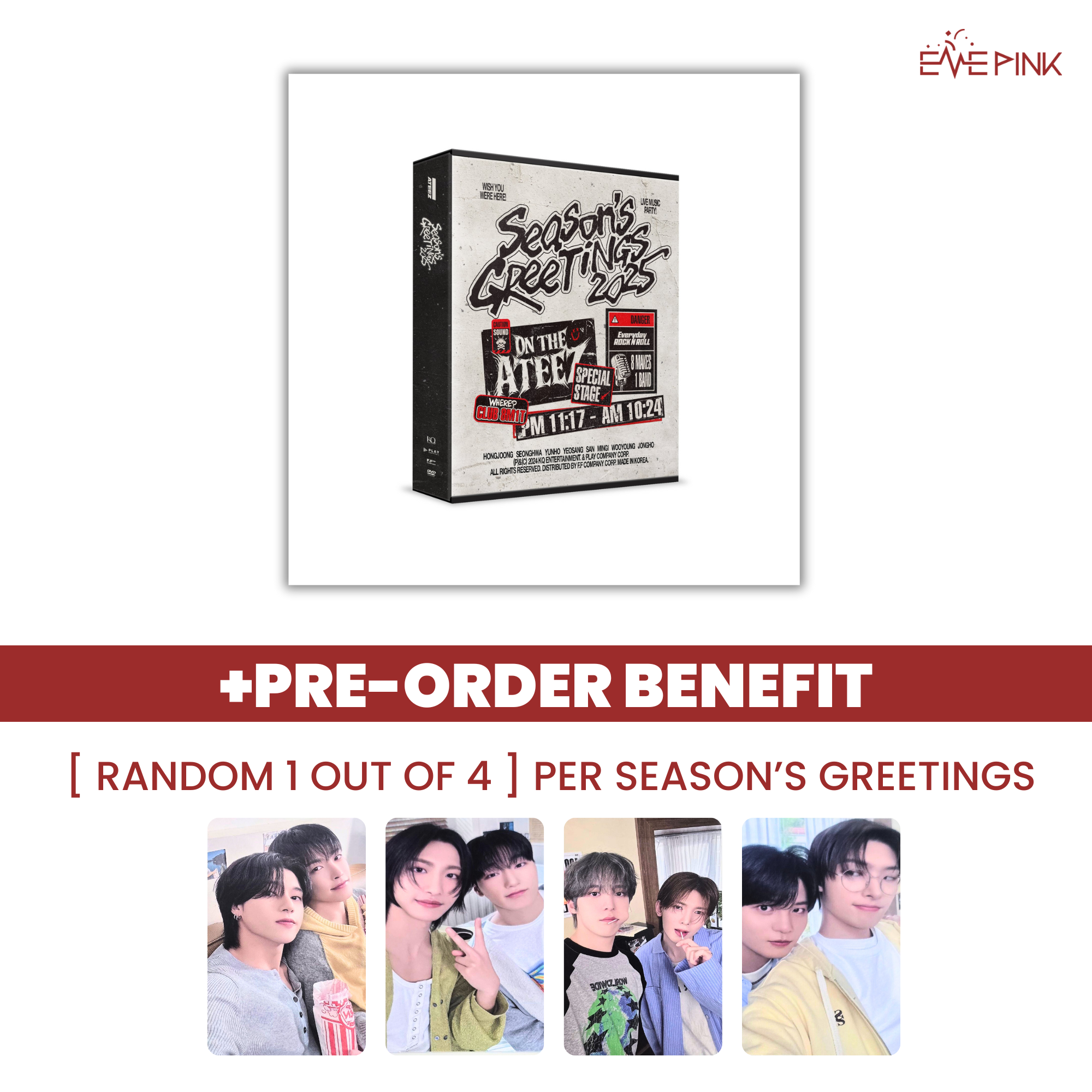 ATEEZ (에이티즈) - 2025 SEASON'S GREETINGS (+POB) – EVE PINK K-POP