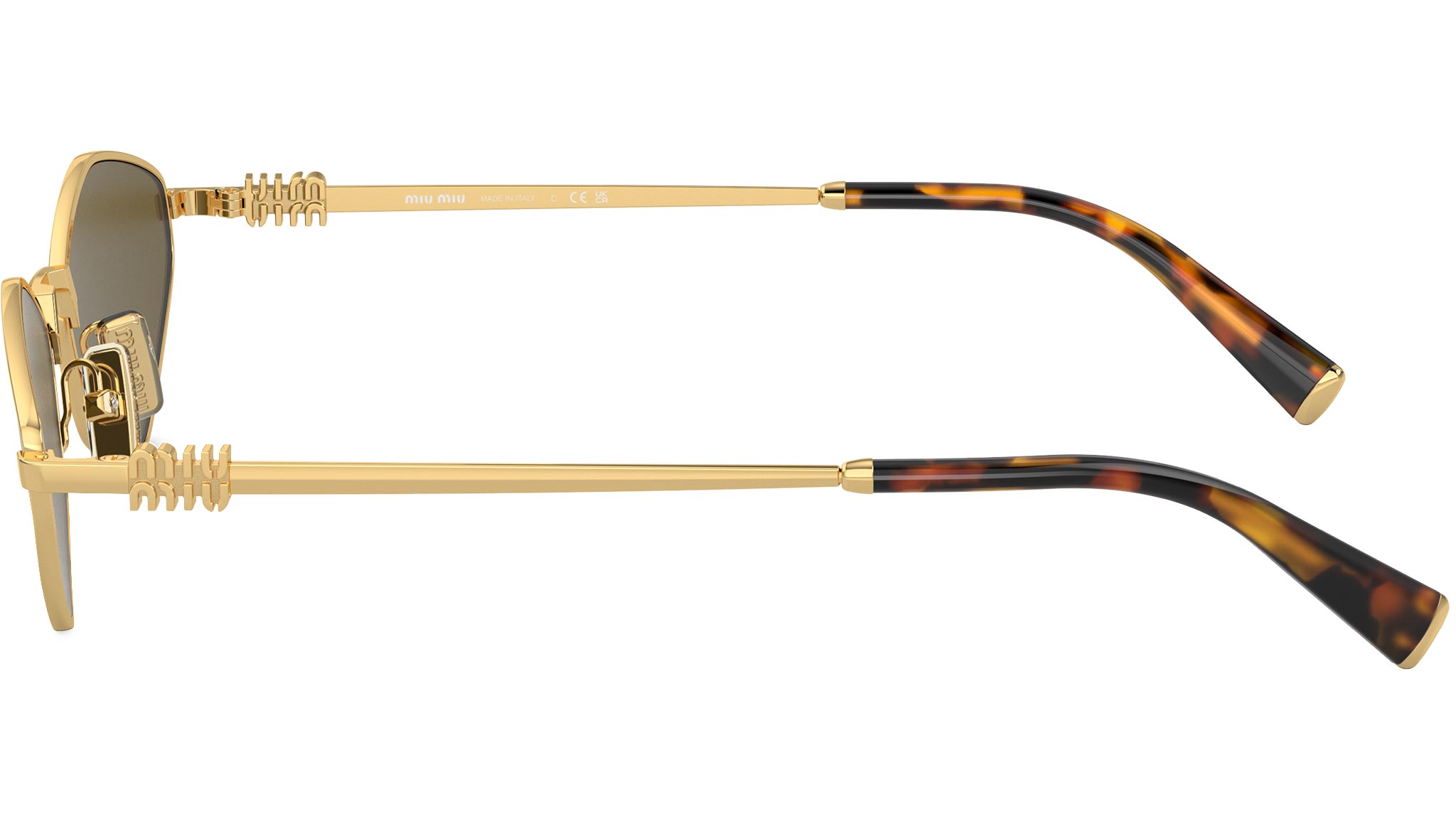 Miu Miu 0MU 56ZS Sunglasses 5AK09Z Gold - eye-oo.com