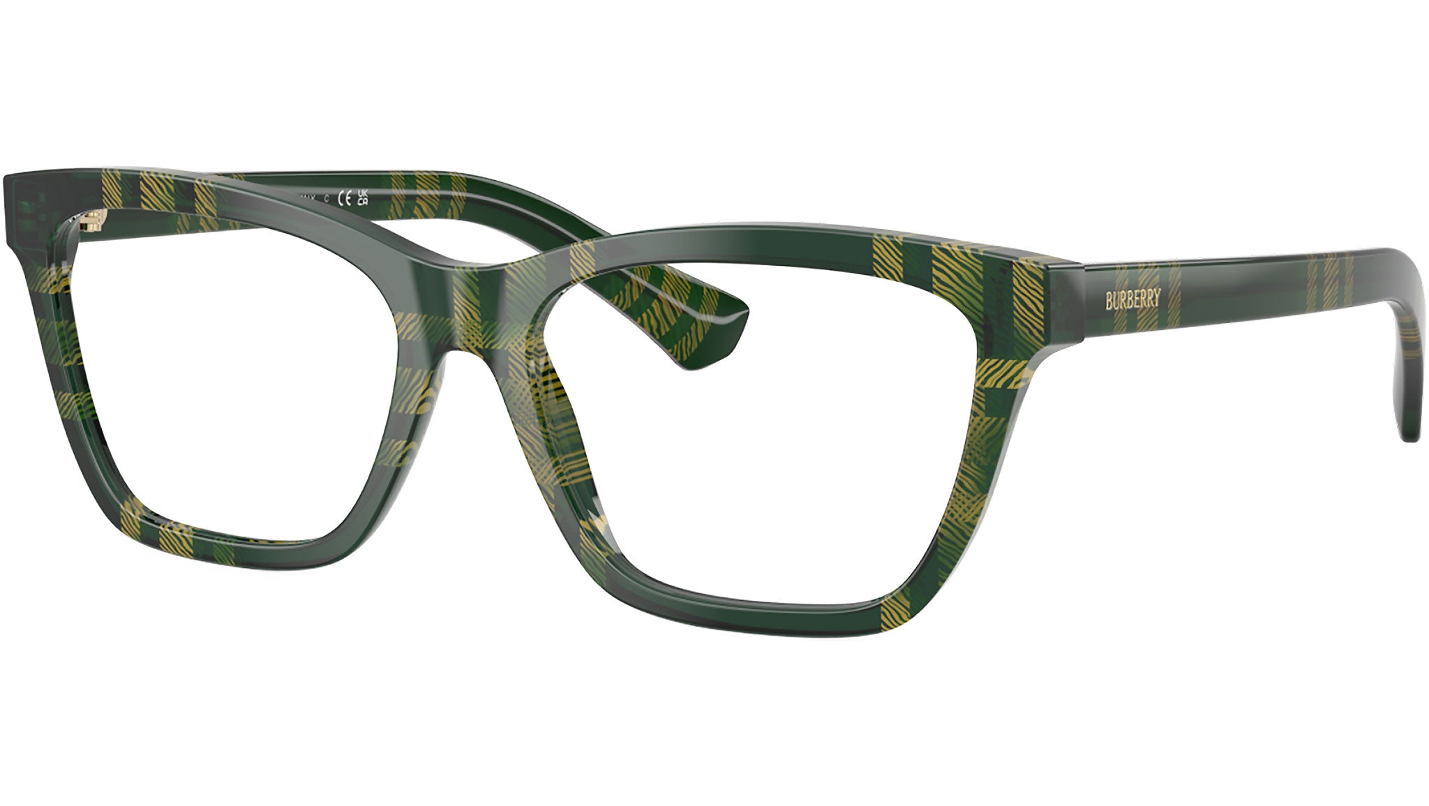 Burberry BE2440 Glasses 4169 Check Green - eye-oo.com